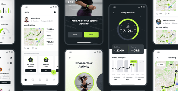 Sportly - Fittech App UI Kit