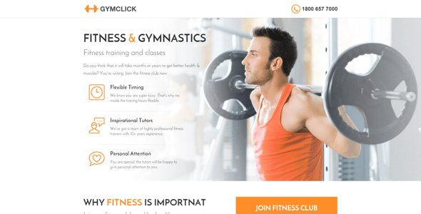 Medical, Spa, Yoga & Fitness Landing Page Template