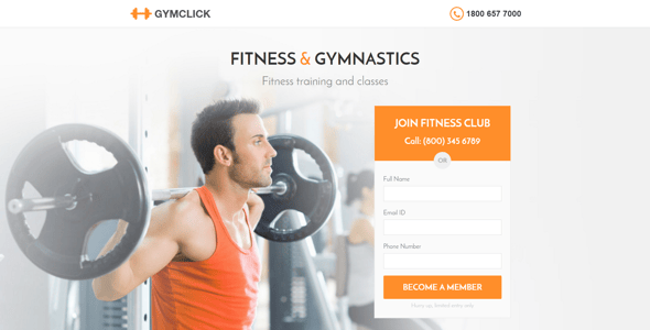 Medical, Spa, Yoga & Fitness Landing Page Template
