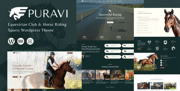 Puravi - Equestrian & Horse Riding Club WordPress Theme