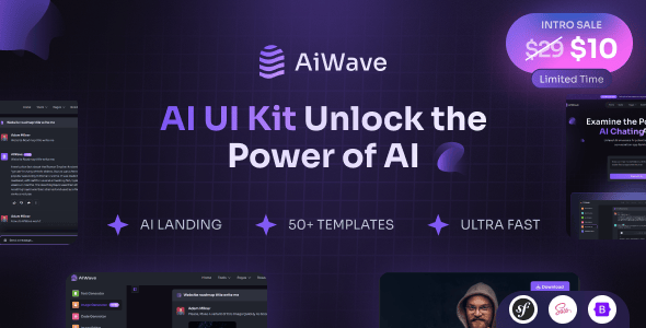 Aiwave - Symfony - AI SaaS Website + Dashboard UI Kit