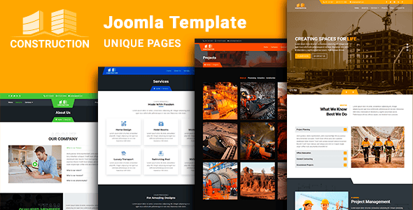 Construction - Joomla 4 & 5 Template with Pre Built Websites
