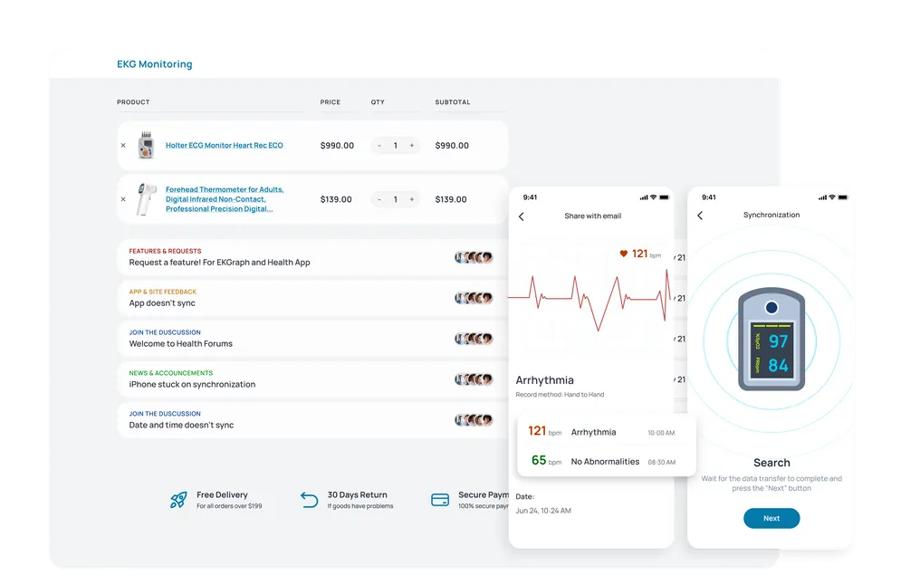 IoT System for Monitoring EKG and Blood Oxygen Level