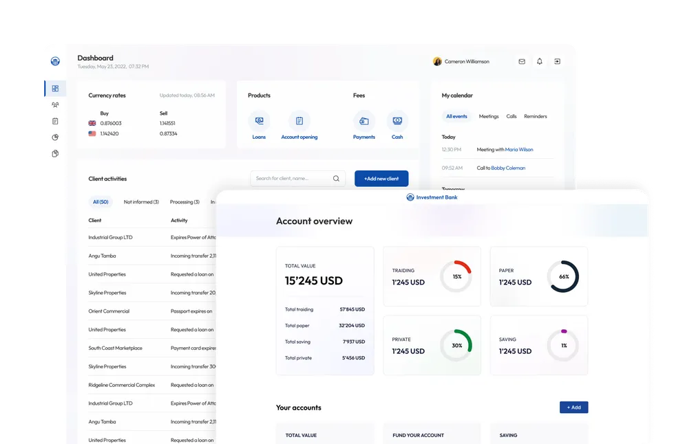 Online Services Ecosystem for Investment Bank