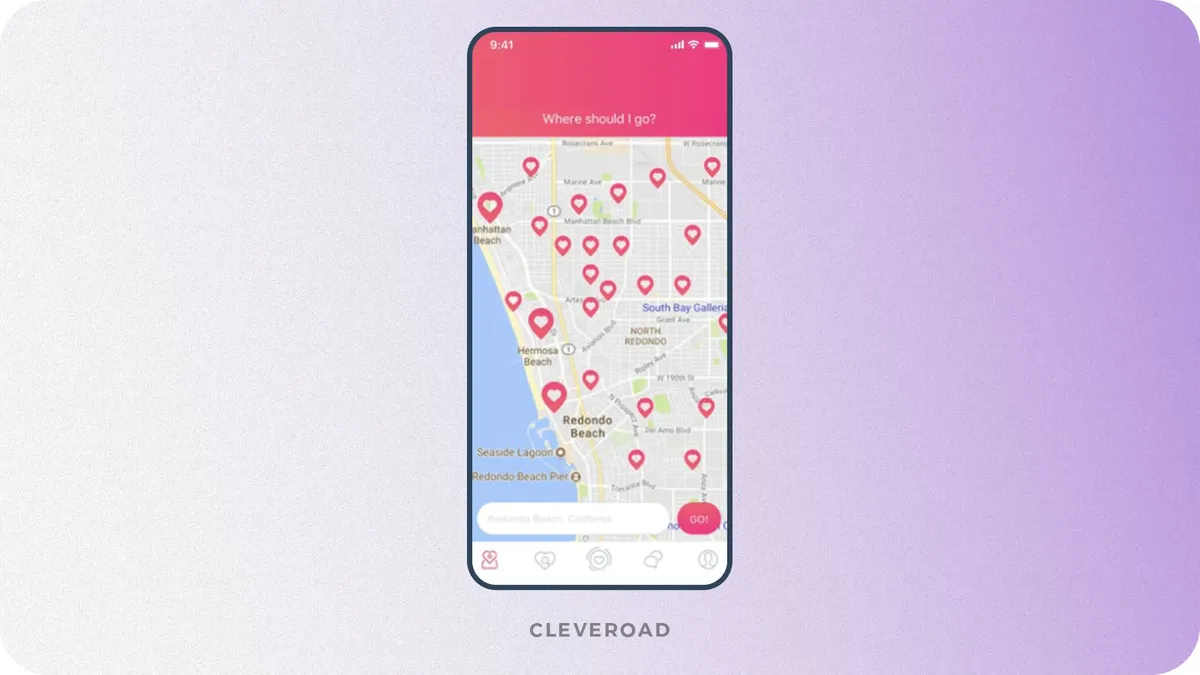 Geolocation feature: find a soulmate nearby you