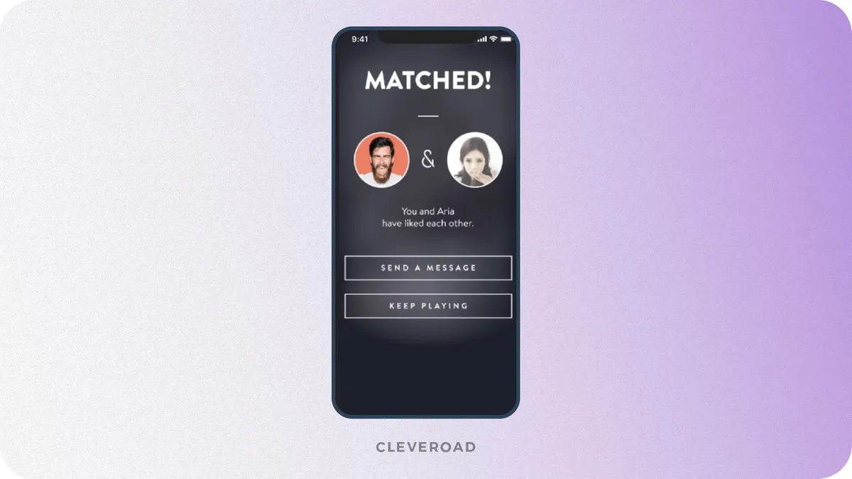 Matching feature in dating app