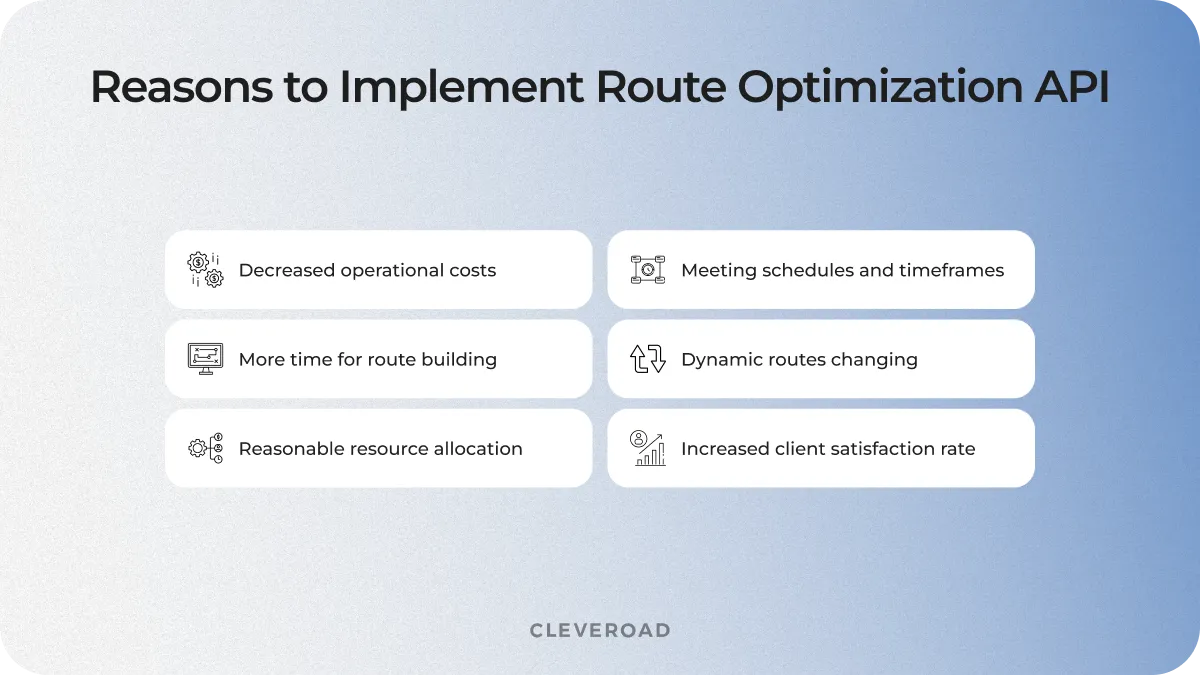 Reasons to integrate route optimisation API