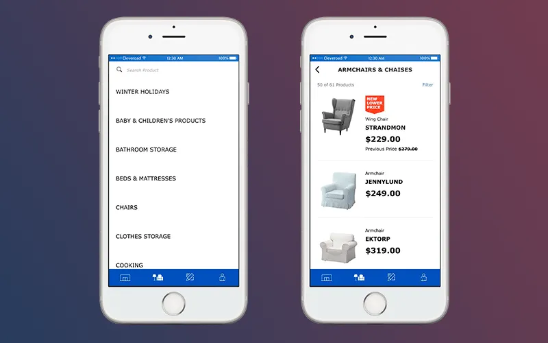 Retail mobile app: Categorization