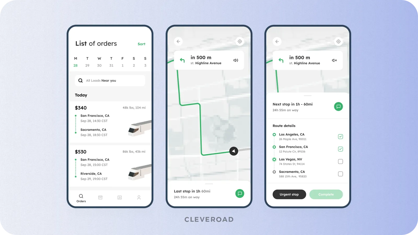 Transportation app example